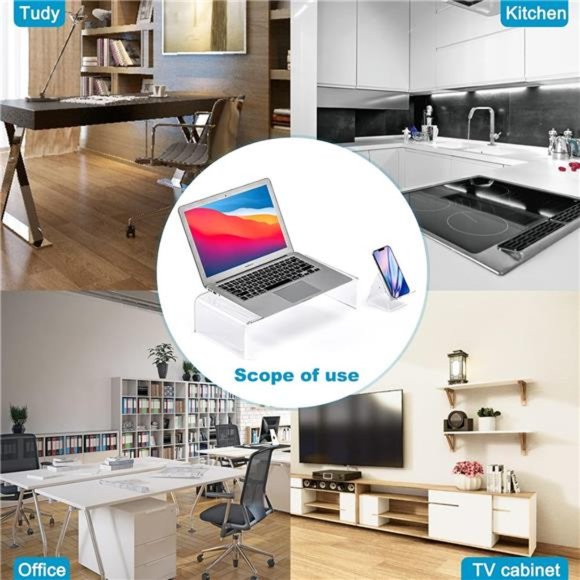 Acrylic Monitor Stand Monitor Riser Computer Stand Storage Support Laptop Riser - Picture 7 of 8